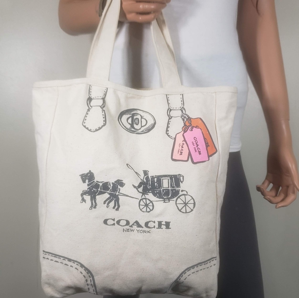 Coach Canvas Shopper Tote